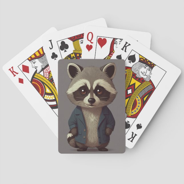 racoon  playing cards (Back)