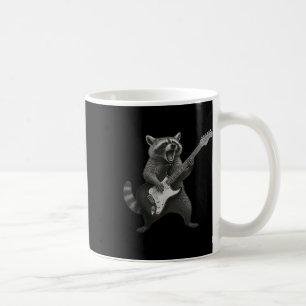 Racoon Playing Guitar Rock And Roll Guitarist Rac Coffee Mug