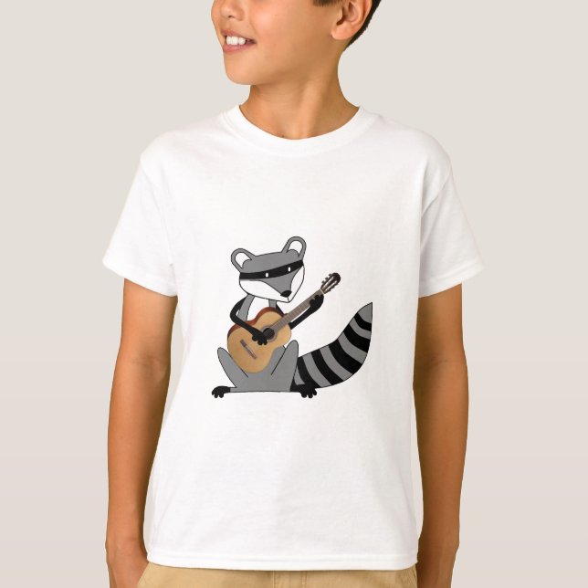 Racoon Playing the Guitar T-Shirt (Front)