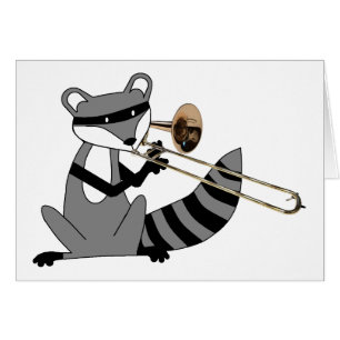 Racoon Playing the Trombone