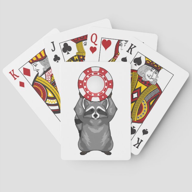 Racoon Poker Poker chips Playing Cards (Back)