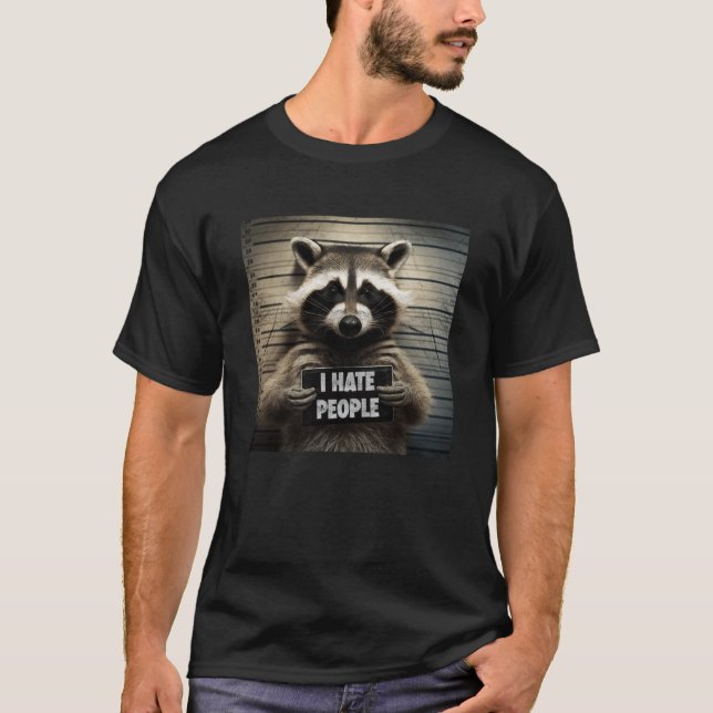 Racoon  Police Mugshot Photo T-Shirt (Front)