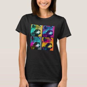 Racoon Pop Illustration Colourful Animal Women 1 T-Shirt
