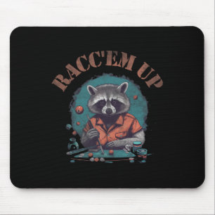 Racoon Raccem Up Billiards Rack Them Up Pool Funn Mouse Mat
