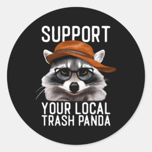 Racoon Racoon Trash Panda Classic Round Sticker