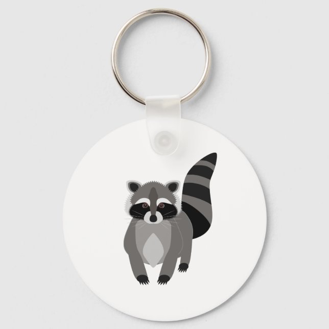 Racoon Rascal Key Ring (Front)