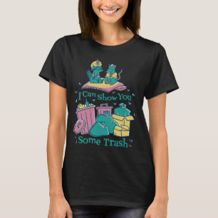 Racoon Rat Funny Flying Carpet Trash Garbage T-Shirt