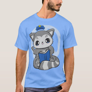 Racoon Reads A Book For Book Lover And Police Dete T-Shirt