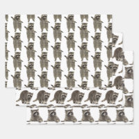 Racoon Realm: Whimsical Woodland Gift Wrap