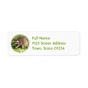 Racoon Return Address Mailing Label