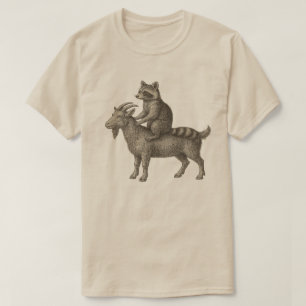 Racoon Riding Goat Funny Shirt – Chaos Meme Anima