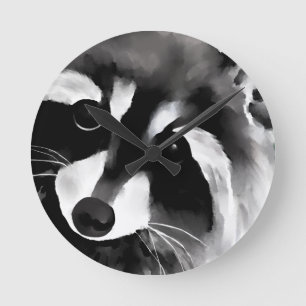 Racoon Round Clock