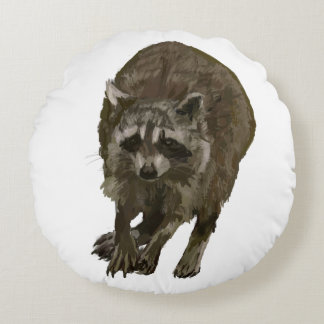 Racoon Round Cushion