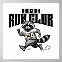 Racoon Run Club Marathon Retro Trash Panda 
