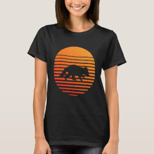 Racoon Shadow Silhouette In Front Of A Sun T-Shirt