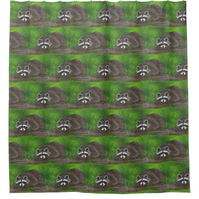 Racoon Shower Curtain (Front)