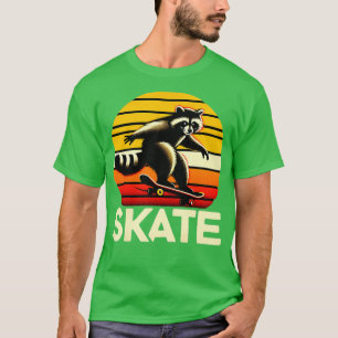 Racoon Skateboarder Retro Vintage Skateboarding 2 T-Shirt
