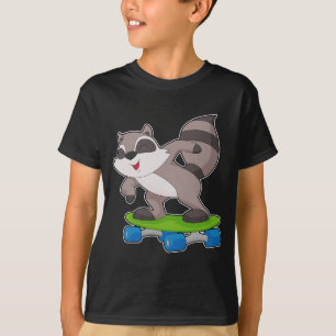 Racoon Skater Skateboard Sports T-Shirt