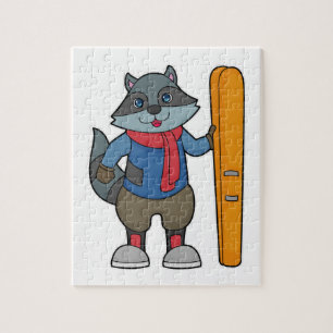 Racoon Skier Ski Jigsaw Puzzle
