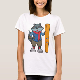 Racoon Skier Ski T-Shirt