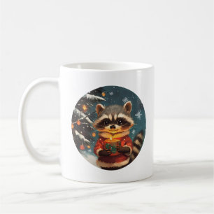 Racoon snow Christmas songs Coffee Mug
