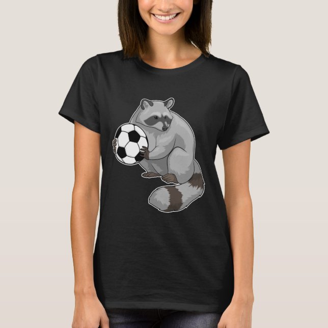 Racoon Soccer player Soccer T-Shirt (Front)