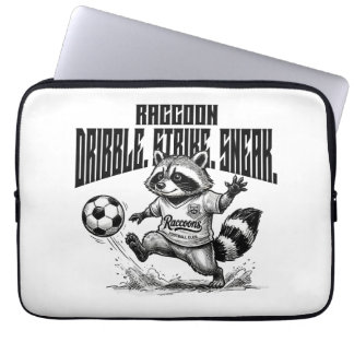 "Racoon Soccer Star - Dribble Strike Sneak " Laptop Sleeve