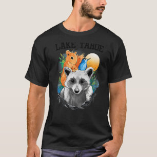 Racoon Squirrel Woodpecker Natural Lake Tahoe T-Shirt