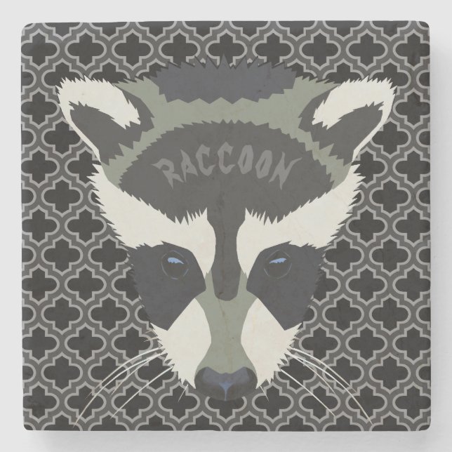 Racoon Stone Coaster (Front)