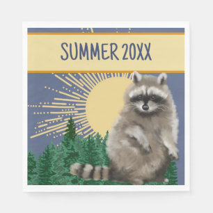 Racoon Summer Paper Napkin