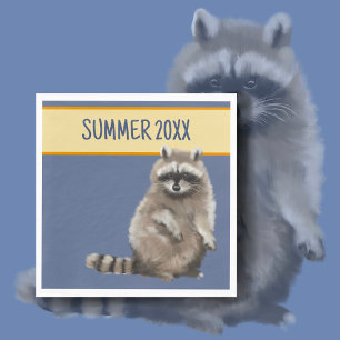 Racoon Summer Paper Napkin