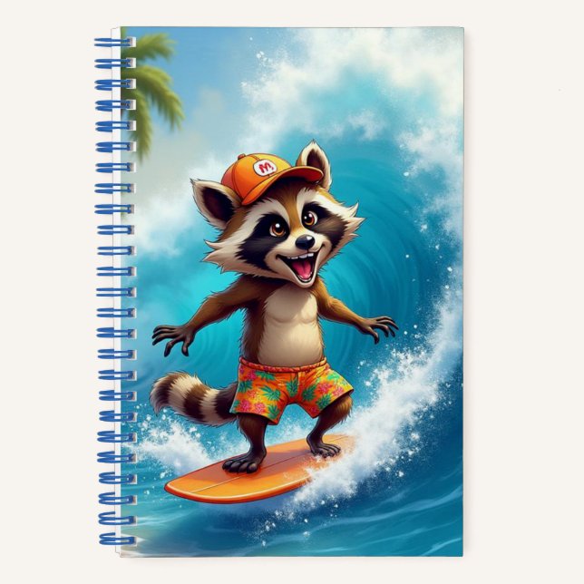 Racoon Surfer, author Natasha Us   Notebook (Front)
