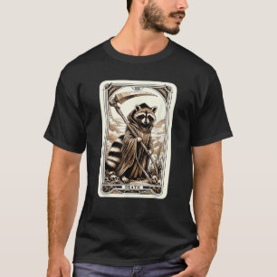 Racoon Tarot Card Death Witchcraft Occult Racoon T-Shirt