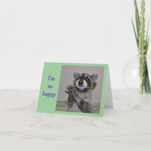 Racoon Thank You Notecard