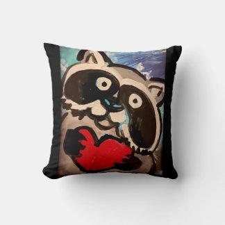 Racoon Throw Pillow