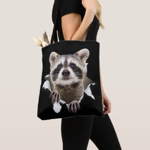 Racoon Torn For Racoon Lover, Racoon Dad, Racco Tote Bag