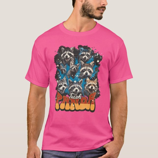 Racoon Trash Panda Bootleg Rock Band Style T-Shirt (Front)