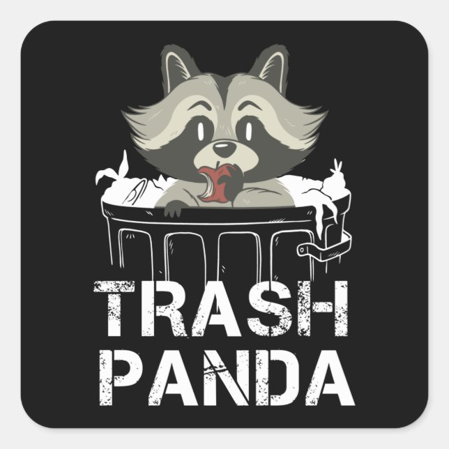 Racoon Trash Panda - Raccoon Gift Square Sticker (Front)