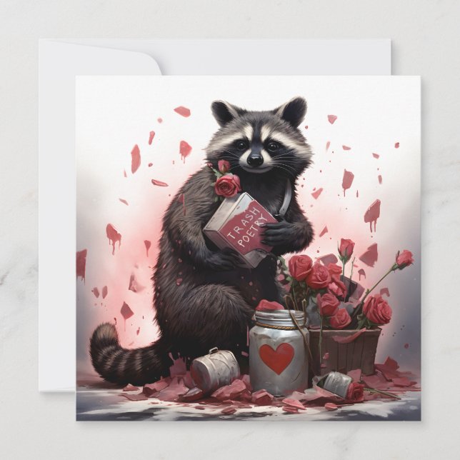 Racoon trash poetry Valentines day (Front)
