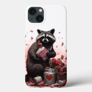 Racoon trash poetry Valentines day iPhone 13 Case