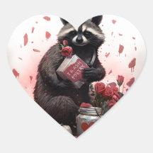 Racoon trash poetry Valentines day