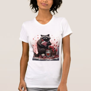 Racoon trash poetry Valentines day T-Shirt