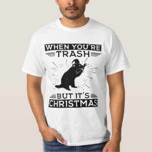 Racoon trash trash panda thief cat street T-Shirt