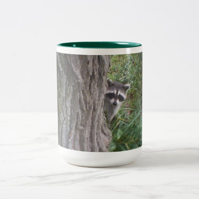 Racoon Two-Tone Coffee Mug (Center)