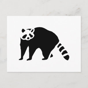 Racoon Vintage Wood Engraving Postcard