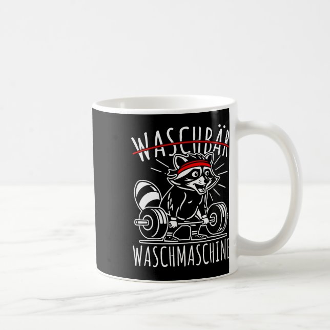 Racoon Washing Machine Racoon Fitness Bodybuildi Coffee Mug (Right)
