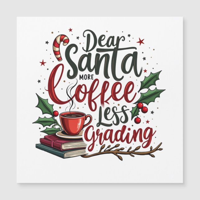 Racoon Wearing Santa Hat and Christmas (Front)