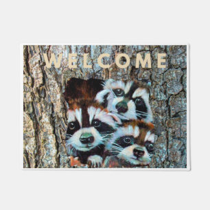 Racoon WELCOME Welcome Mat