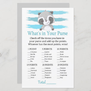 Racoon What's in your purse game