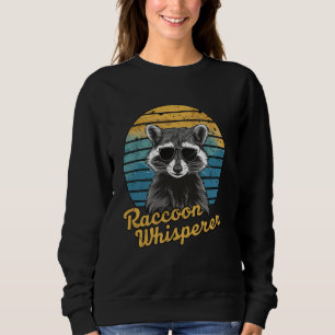 Racoon Whisperer Retro Sunset Racoon Pets Lovers Sweatshirt